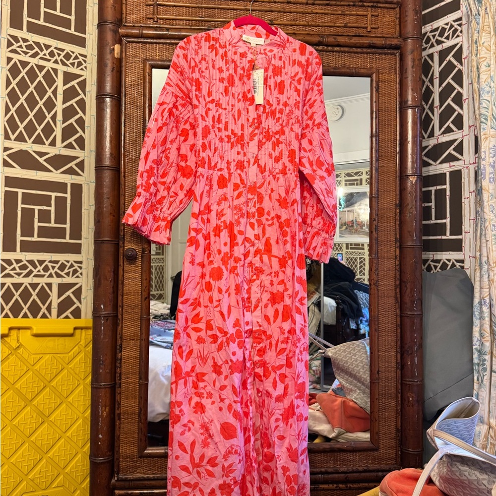 Sheridan French Pink and Red Floral Dress